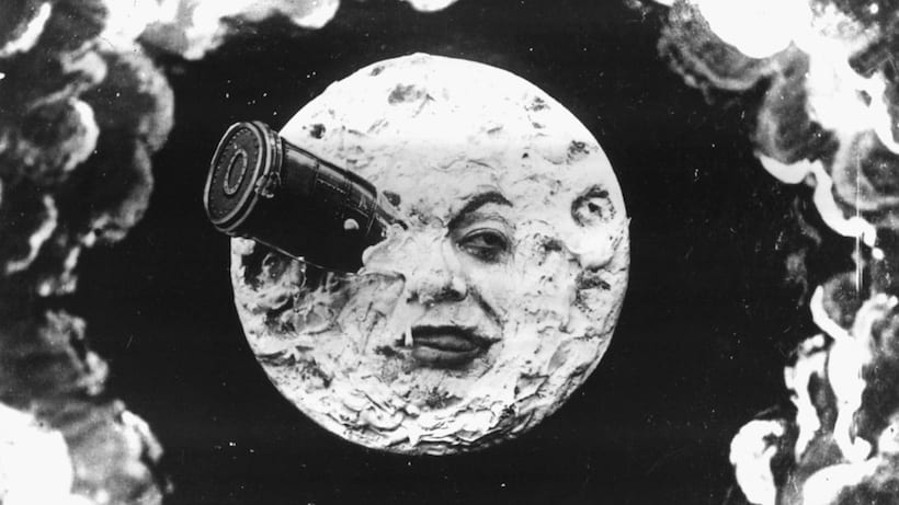 Still image from the silent film Le Voyage dans la Lune